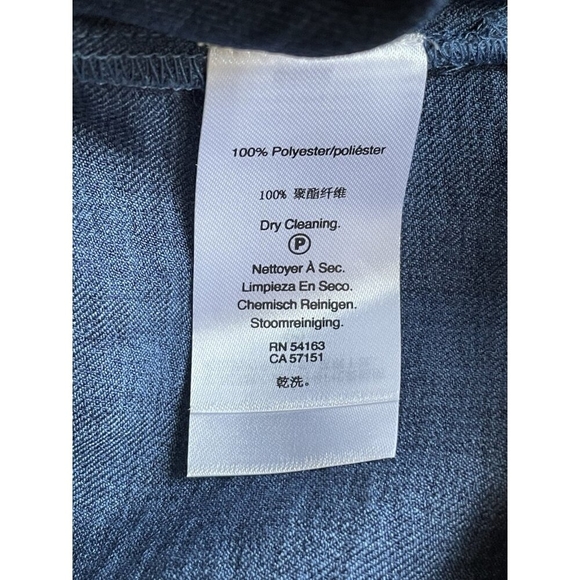 DKNY Denim Blue Long Sleeve Belted Midi Shirtdress Cotton Robe Dress Size 6 - Picture 6 of 6